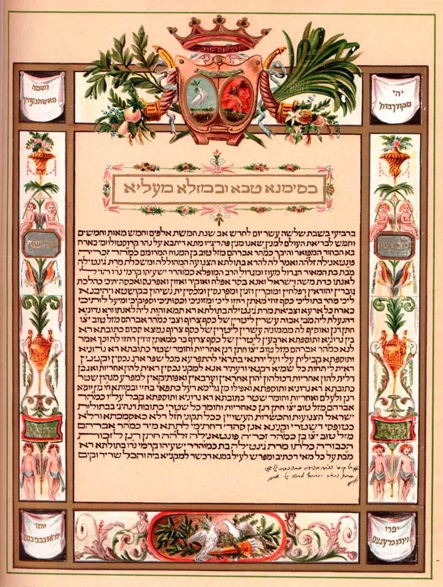 Ketubah Illustration from Jewish Encyclopedia
