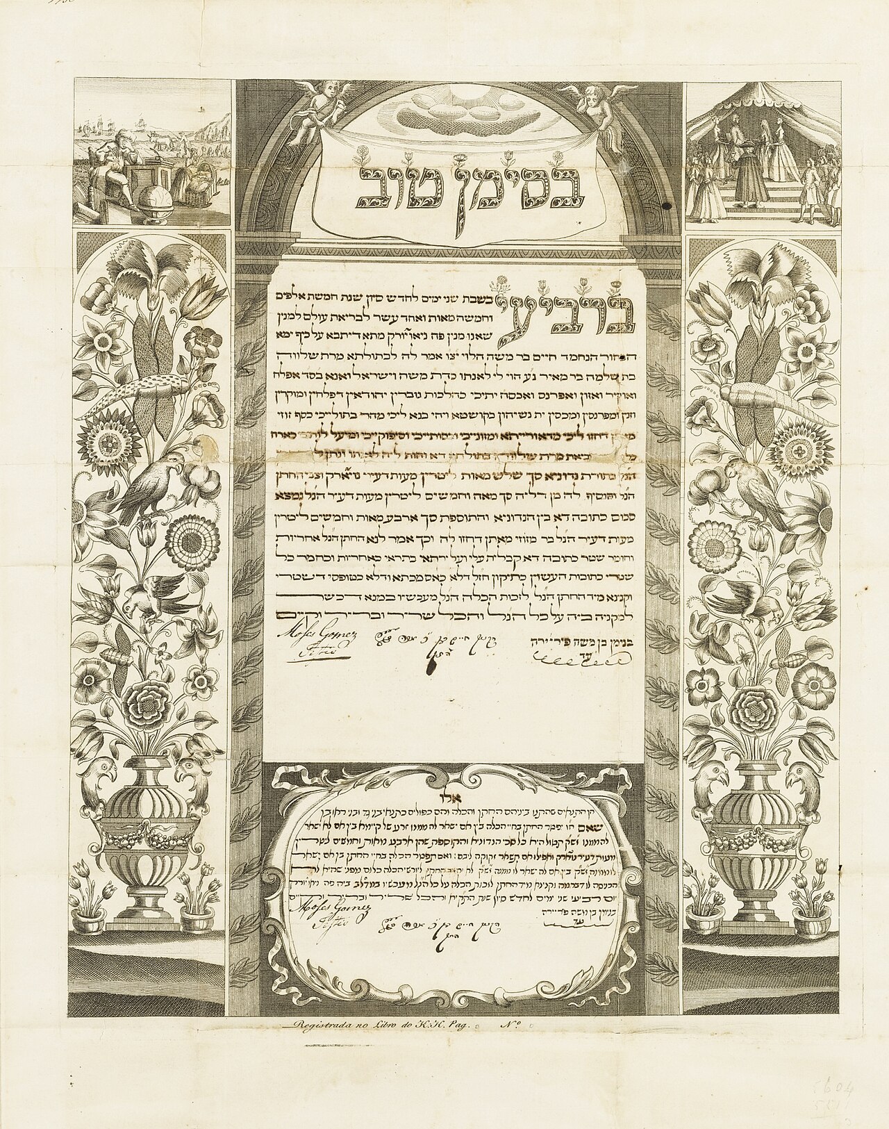 Earliest American Kettubah