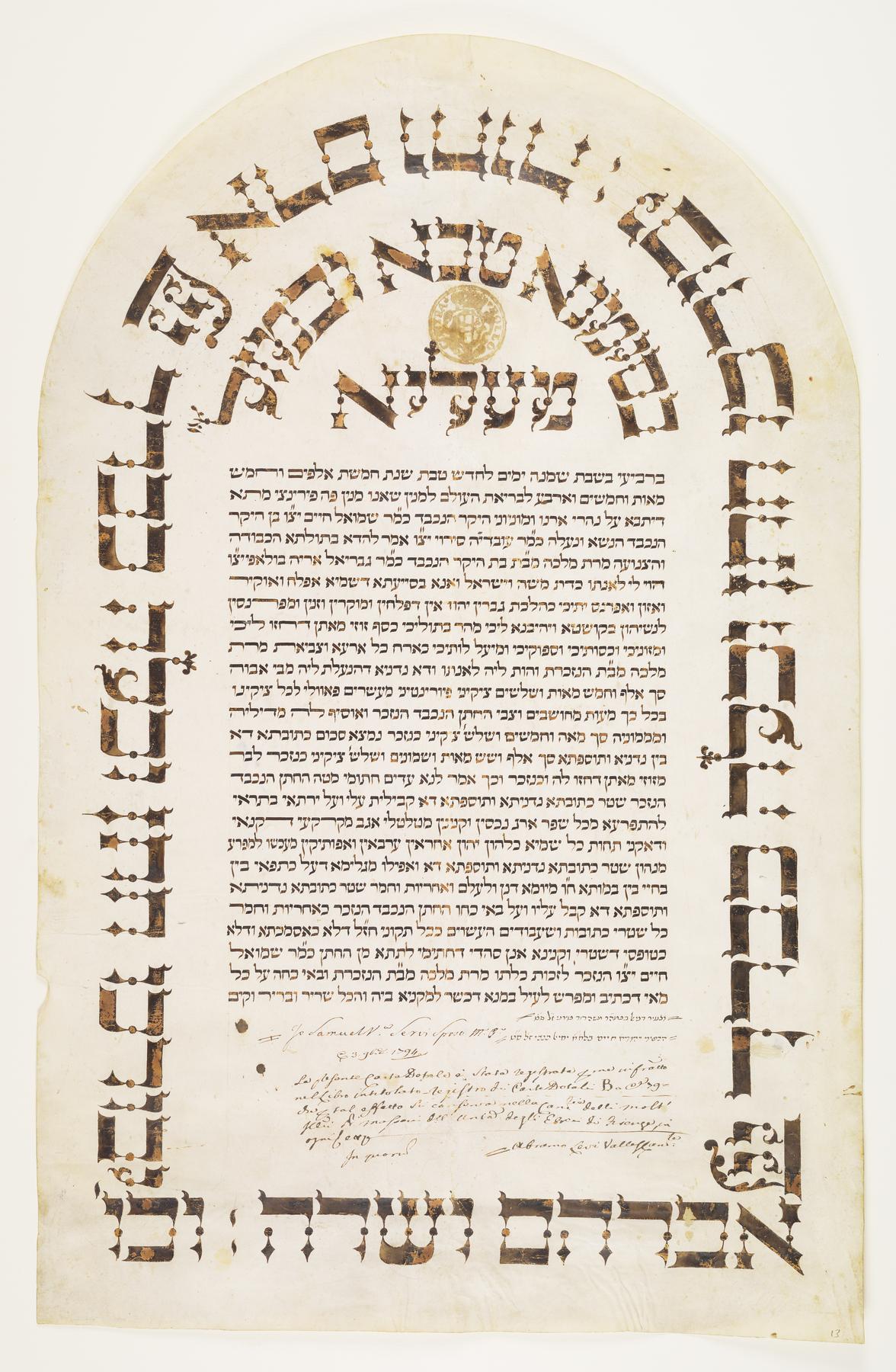 Ketubah, 1793.