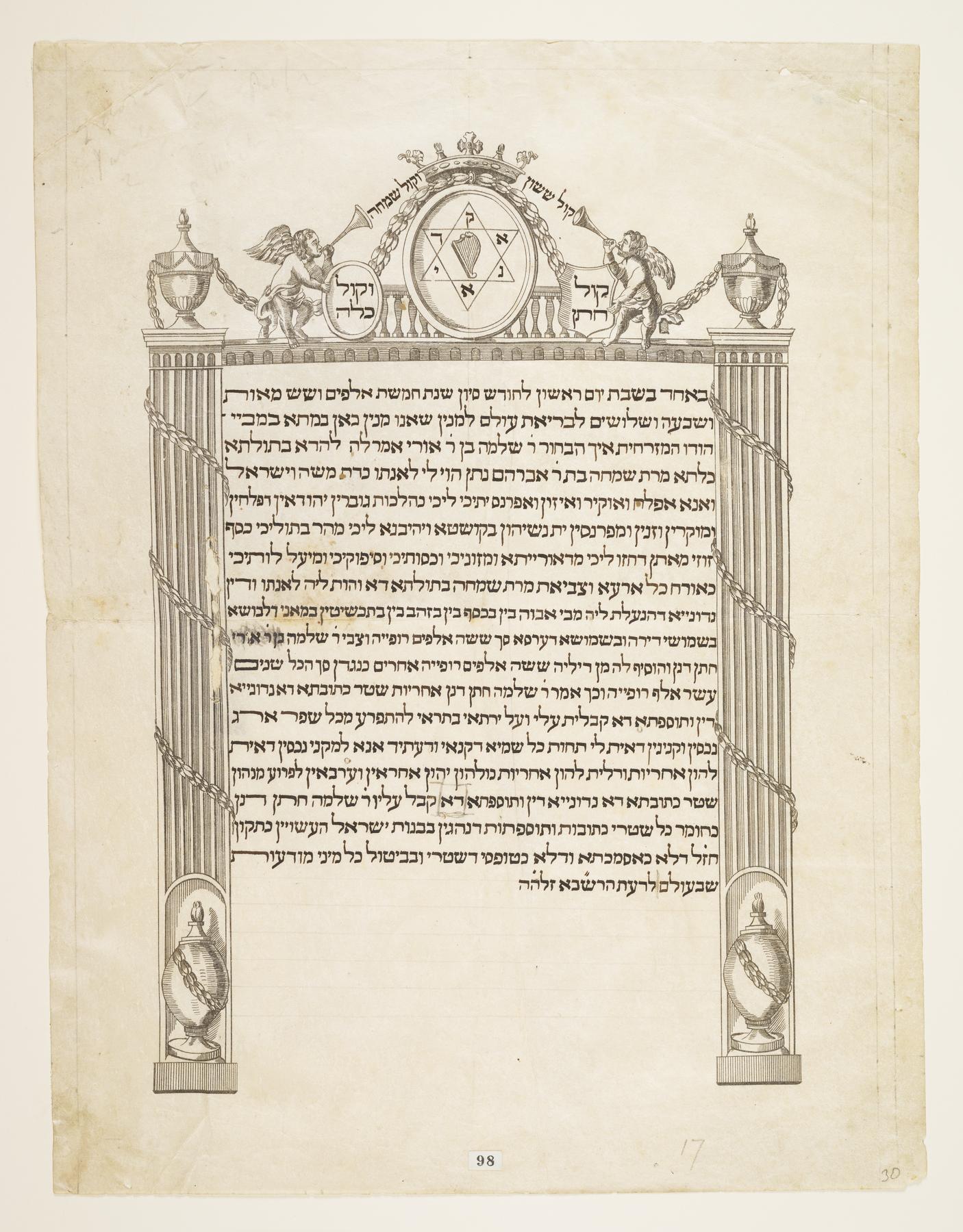 Ketubah, 1877.