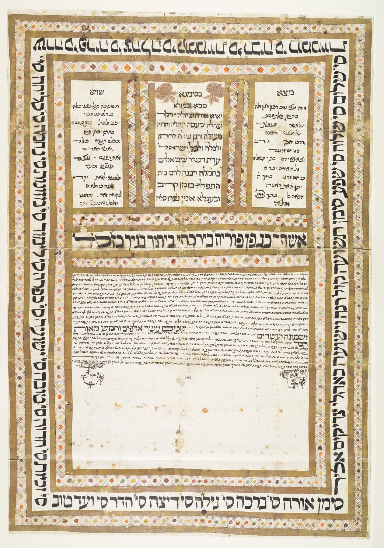 Ketubah, 1781.