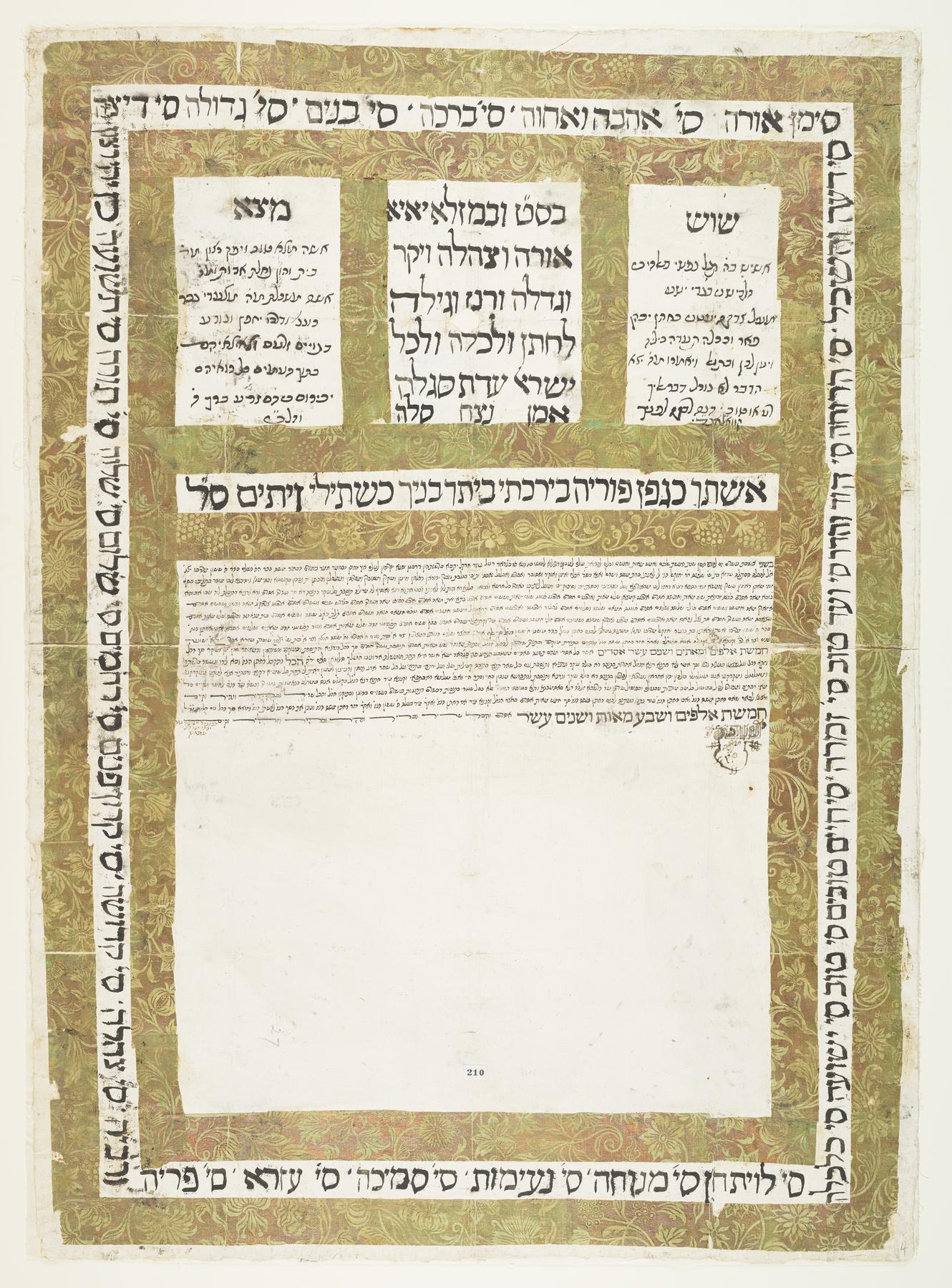 Ketubah, 1792.